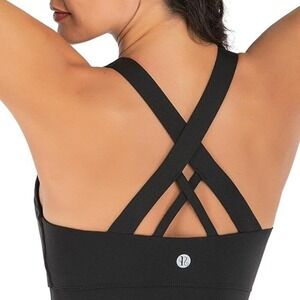Running Girl Black Sports‎ Bra, Size xs